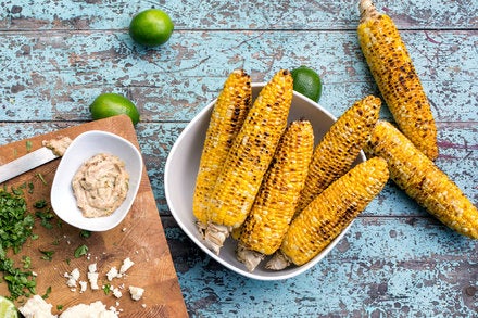Elotes (Grilled Corn With Cheese, Lime and Chile)