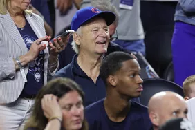 Bill Murray Cheers on Son Luke During UCONN March Madness Game